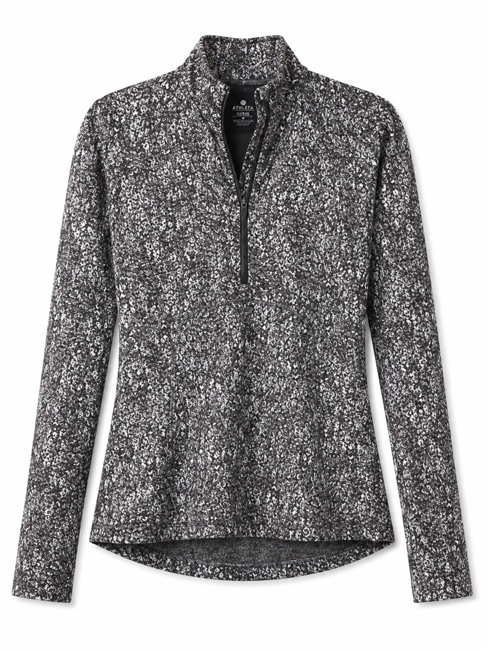 Spyder Active Black & White Speckled Quarter-Zip Pullover
